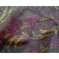 thumbnail image 4 of oneOone Silk Tabby Fabric Leaves & Floral Artistic Print Fabric BTY 42 Inch Wide, 4 of 4