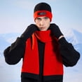 thumbnail image 2 of Fsgntruao Winter Hat Scarf Gloves Set for Men Knit Thermal Fleece Lined Beanie, Warm Long Scarves, Touchscreen Gloves for Cold Weather Wine,Free Size, 2 of 6
