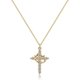 thumbnail image 1 of Rotating Crown Cross Pendant Necklace, Women's Diamond Cross Necklace, Pave Cross Rotating, 1 of 5