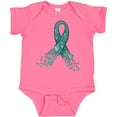 thumbnail image 3 of Inktastic Ovarian Cancer Awareness Teal Ribbon Made of Hearts Boys or Girls Baby Bodysuit, 3 of 5