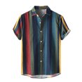 thumbnail image 1 of Birdeem Chemise Cardigan Imprimée en Coton et Lin Décontractée pour Homme à Manches Courtes avec Col à Revers, 1 of 11
