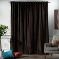 thumbnail image 2 of 3S Brother's Solid Luxury Matte Velvet Soft Curtains Set of 2 Panels Hanging Back Tap & Rod Pocket Home Décor Bedroom Kitchen Office Windows Room Darkering ( Brown-52"x63"), 2 of 6