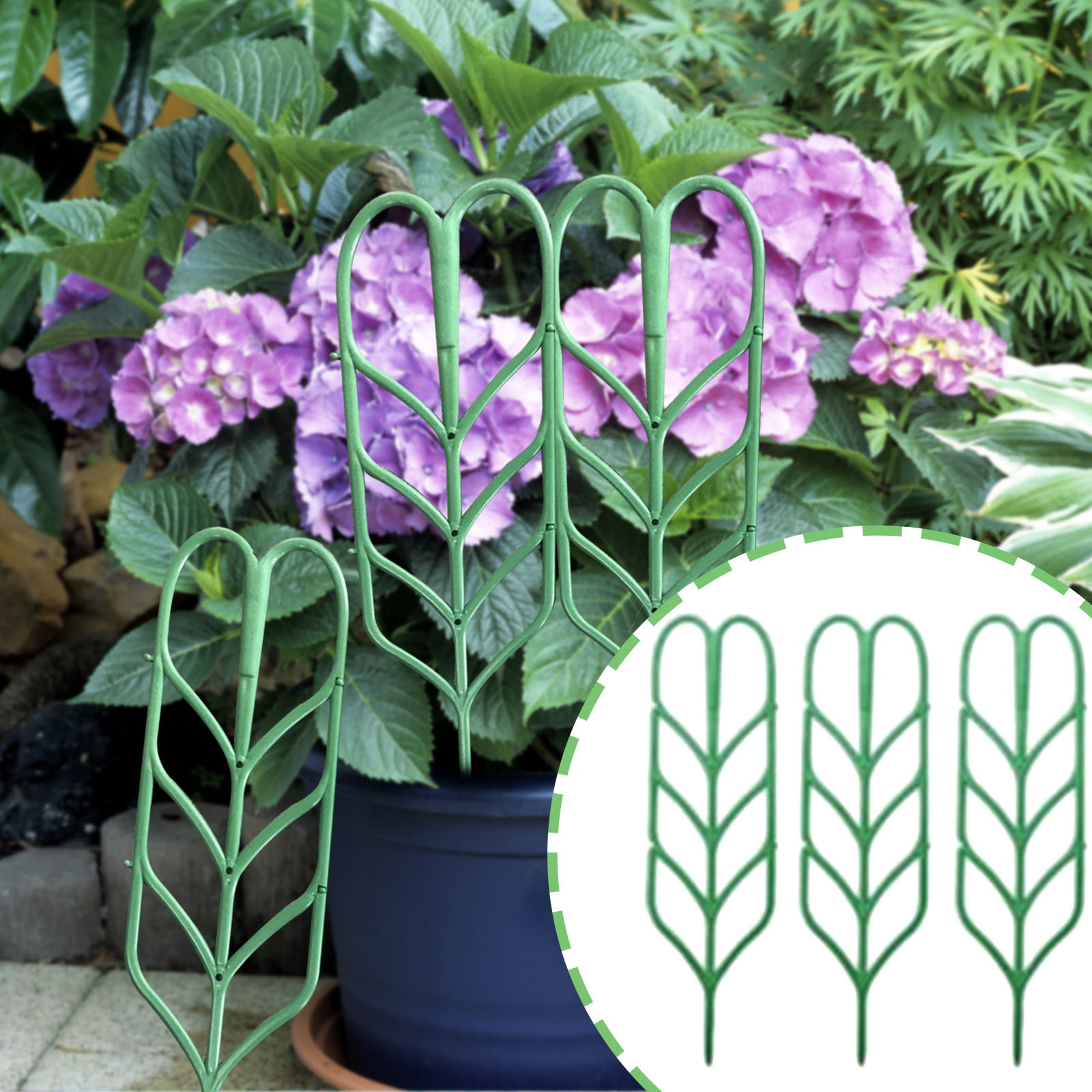 Plastic Set of2 Garden Climbing Flower Plant Superimposed Potted Support Trellis 