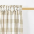 thumbnail image 2 of Charming Beige & White Buffalo Check 3 Pc Farmhouse Kitchen Curtain Set | 54" x 18" / 27" x 36" | Classic Country Style, 2 of 6
