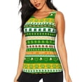 thumbnail image 1 of Fotbe St. Patrick's day in green colors Blusas Sin Mangas para Mujer – Estilo Casual, Corte Suelto, Slim-Fit, Cuello Redondo Deportivo, Tops de Verano para Gimnasio y Yoga-XX-Large, 1 of 7