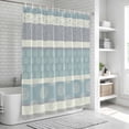 thumbnail image 6 of Farm Fruits Shower Curtain, Waterproof Shower Curtains for Bathroom, Watermelon Lemons Peach Blue Grey Striped Washable Fabric Bathtub Curtain Set Bath Decor with 12 Hooks 48"x72", 6 of 8