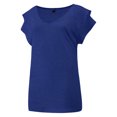 thumbnail image 4 of Summer Tops for Women Ruff Sleeve Business Casual Dressy Ladies Blouses V-Neck Shirt Loose Fit Tee, 4 of 5