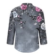 thumbnail image 3 of Women's Blouses V Neck Dressy Casual Long Sleeve Tops Business Work Raglan Shirts Fashion, 3 of 5