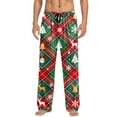 thumbnail image 2 of Yteetum Christmas Pajama Pants for Men ComfortSoft Cotton Plaid Print Sleepwear Pajamas Pant Mens Casual Checked Elastic Waist Straight Vintage Lounge Pant Plaid Loose Pjs Bottoms Trousers Xmas, 2 of 9