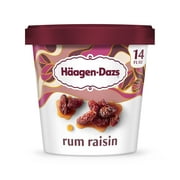 Haagen Dazs Rum Raisin Ice Cream, Gluten Free, Kosher, 1 Package, 14oz