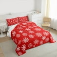 thumbnail image 3 of Homewish Winter Snowflake Bedding Comforter Set 2pcs for Teens,Merry Christmas Twin Comforter Sets Microfiber,Happy Xmas Breathable Bedding Set,Microfiber Bedroom Decor,Reversible, 3 of 8
