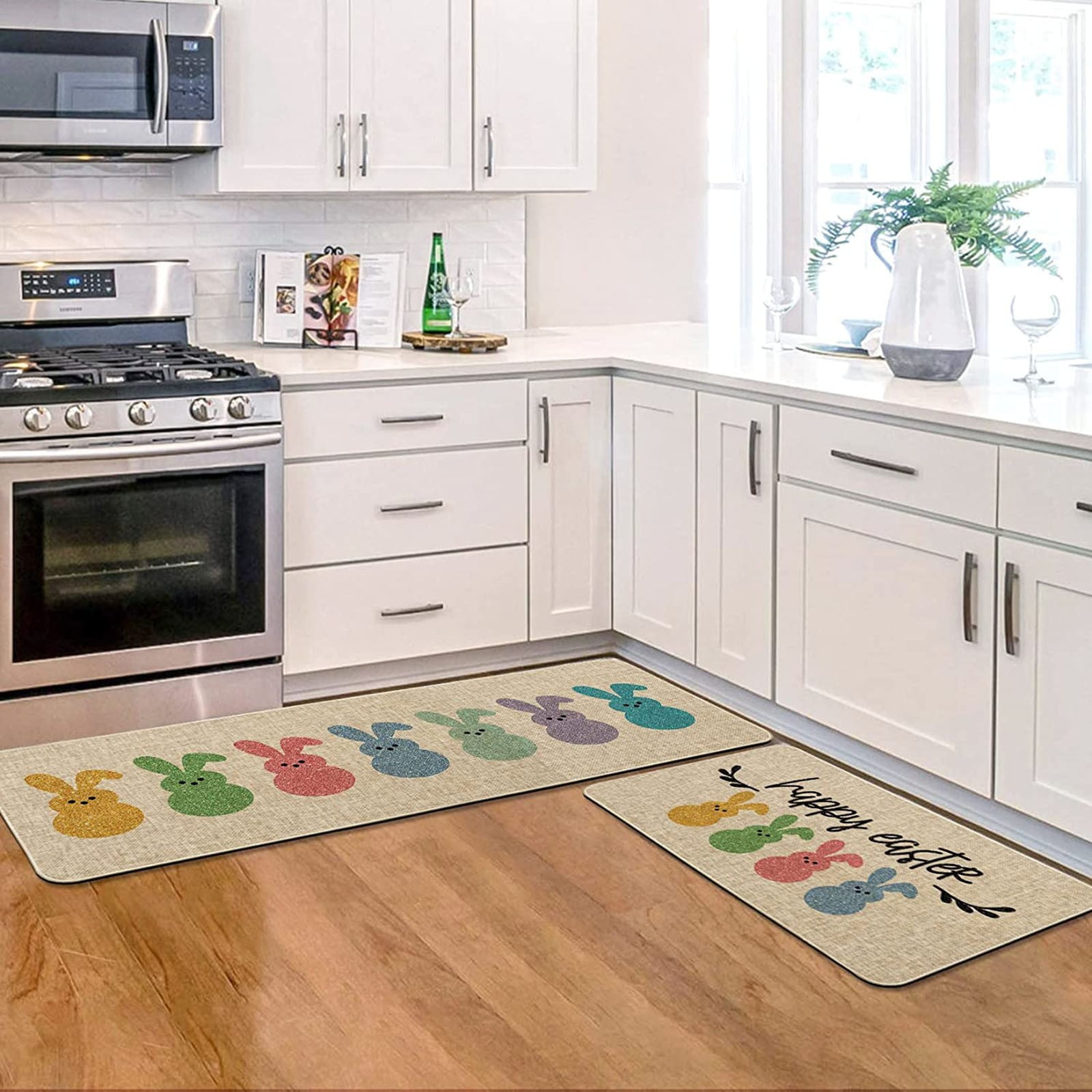 Indoor Doormat Easter Kitchen Rugs And Mats Set Of 2 Cushioned Anti
