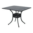 thumbnail image 1 of Square Cast Aluminum Outdoor Dining Table Garden Patio Furniture Black, 1 of 7