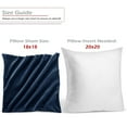 thumbnail image 3 of Nestl Velvet Throw Pillow Covers Solid Square Soft Decorative Pillow Cover for Sofa, 16" x 16", Navy Blue, Pack of 2, 3 of 8