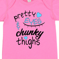 thumbnail image 4 of Inktastic Pretty Eyes and Chunky Thighs Blue Hearts Boys or Girls Baby Bodysuit, 4 of 5