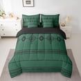 thumbnail image 2 of Castle Fairy Kids Teens Bohemian Aztec Bedding Comforter Set,Black Green Full Bedding Set, 2 of 8