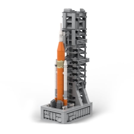 Moc Space Launch Artemis SLS Rocket Building Blocks Set Lunar Rocket Bricks DIY Toys Children Gift