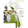 thumbnail image 2 of Japanese Aquatian Dogs Table Cloth, Waterproof Tablecloth for Rectangle Tables, Cute Cats Spring Green Trees Hills Reusable Washable Fabric Table Cover for Restaurant Kitchen Dining Tables 60"x102", 2 of 9