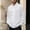 c01White, variant on USNSM (M-5XL) Plus Size Men Solid Color Fashionable Casual Loose Buttoned Long Sleeve Turndown Collar Blouse Shirts Blue M