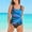 Blue, variant on Baqcunre One-Piece Swimsuits for Women,2023 Women's Swimsuit Colorful Tricolor Printed Tankini Blue