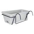 thumbnail image 1 of tredstone Flower Pot Designed With Drainage Holes Healthy Vegetable Growth In Balcony Rectangular Flower Window Box Fence Potted light gray, 1 of 6