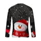 thumbnail image 5 of Blusas y camisas de manga larga y cuello redondo para hombre, informales, a la moda, con estampado navideño, cuello redondo, blusas de licra de manga larga para hombre., 5 of 5