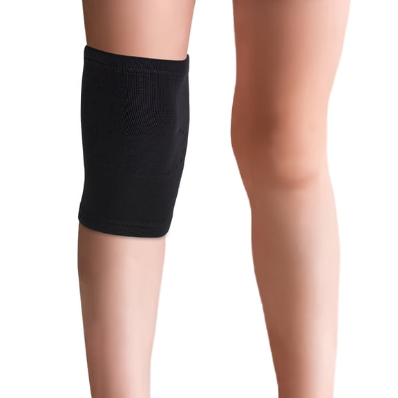 Linkidea Kids Knee Brace Compression Sleeve Child Black Size M Spandex Pull-On 2 Count