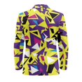 thumbnail image 6 of HELLHERO Geometric Triangle Pattern Lightweight Mens Blazer Suit Jacket, Tailored Polyester Business Casual Suit for Work Prom, 6 of 8