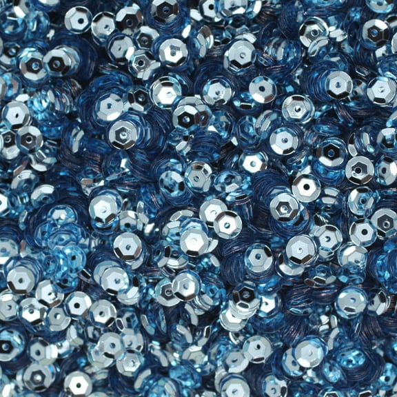 Sky Blue Cup Sequins 5mm Shiny Metallic Made in USA