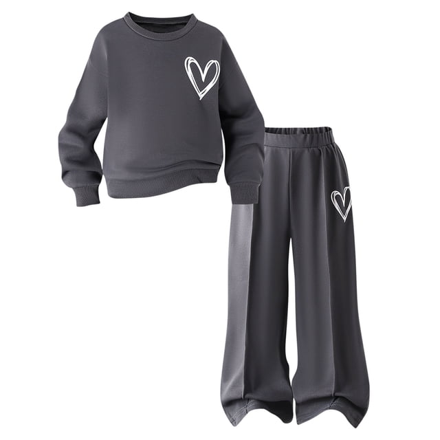 Conjuntos de blusas y camisas de cuello redondo y manga larga Conjunto para niños Sudadera con capucha cómoda con letras bordadas Conjunto de dos piezas para niños Conjunto de poliéster de moda para n