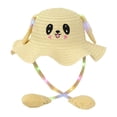 thumbnail image 1 of Sombrero de conejito para niños con luz, protección solar, gorra de pescador de moda, sombrero de paja para regalo Beige, 1 of 9