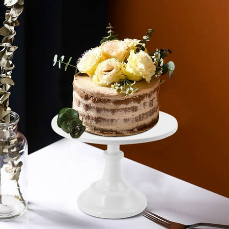 

Metal Iron Cake Stand Round Pedestal Dessert Holder Cupcake Display Rack Bakeware White Birthday Wedding Party Decoration