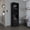 Black, variant on 71-Inch Tall Narrow Bar Cabinet with Double Doors | Create Elegant Ambiance in Living Area