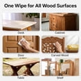 thumbnail image 4 of Air Jungles Wood Cleaner Wipes 70 Count (2 Packs), XL 8in x 10in, Clean Polish Protect Wipe for Wood Furniture, Tables, Cabinets, Remove Dust and Stains, with Vitamin E Gentle for Skin, Lemon Scent, 4 of 4