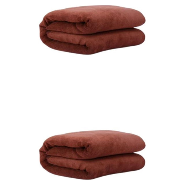 Advancent Toalla de baño de microfibra Velour de doble cara Spa Fitness Washrag Toallita para baño Salón de belleza Sauna Coffee 70140 / Color café 70*140/Grosor medio 2Conjunto