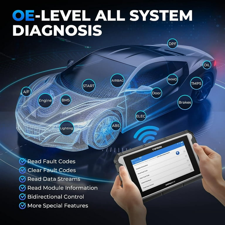 OBD2 Scanner Diagnostic Tool, TOPDON AD900BT Bidirectional Scan Tool with  ECU Coding, 28+ Services, Automotive All Systems Diagnosis Scanner for Car