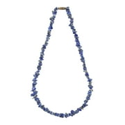 Blue Lapis Lazuli Bead Gemstone Necklace Chakra Healing Stone Womens Jewelry
