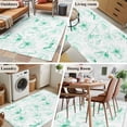 thumbnail image 5 of Rectangle Area Rugs 4 x 6 Ft, Green Flower Non-Slip Residential Carpet, Watercolor Floral Botanical Line Drawing Print Indoor Crawling Mats Runner Rugs for Living Room/Dining Room/Bedroom, 5 of 8