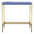 thumbnail image 1 of Pemberly Row Contemporary Wood Writing Desk with USB Port in Blue, 1 of 7
