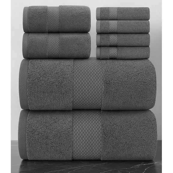 Luxury Aqua Bath Towel Set - Hotel Soft Cotton 2/Bath 2/Hand 4/Wash - 8 Piece
