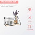 thumbnail image 3 of Wrought Iron Floating Shelves Wall Mounted Storage Rack Bedroom Wall Shelf Punch-Free Rack, 3 of 5