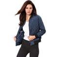 thumbnail image 4 of INSPIRE CHIC Women's Quilted Jackets Stand Collar Zip Up Raglan Sleeves Bomber Jacket, 4 of 6