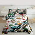 thumbnail image 2 of Manfei Cartoon Excavator Vehicle Full Size Comforter Sets,Equipment Truck Crane Bedding Comforter Set,Retro Geometric Circle Bedding Sets For Boys,Breathable Home Decor Reversible,3 Pieces, 2 of 8