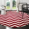 thumbnail image 2 of SAFAVIEH Chatham Jake Zigzag Stripes Wool Area Rug, Red/Ivory, 6' x 9', 2 of 9