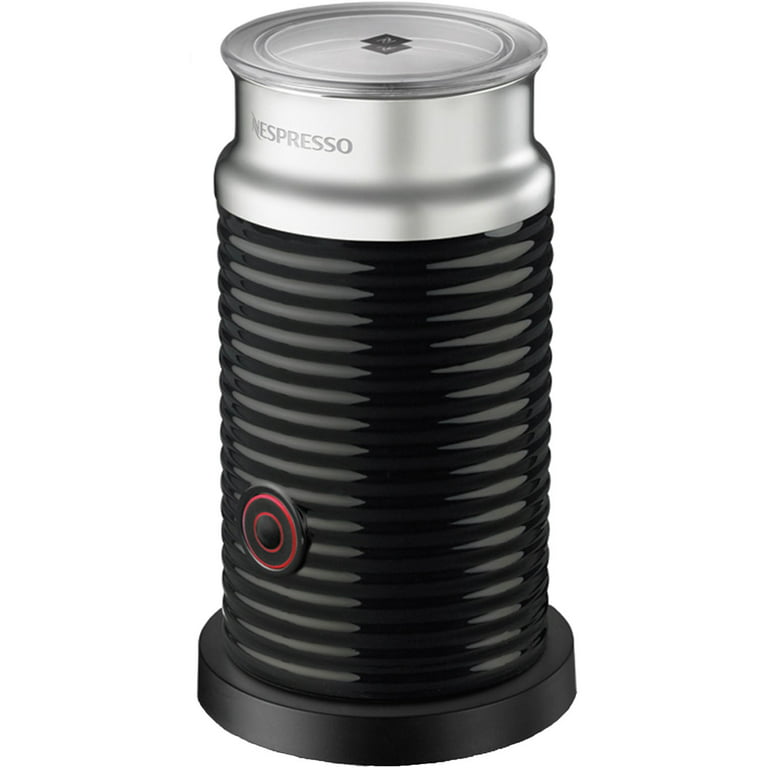 Nespresso by De'Longhi Essensa Mini Single-Serve Espresso Machine in Ruby  Red and Aerocon Milk Frother in Black 