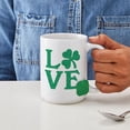 thumbnail image 4 of CafePress - Love Shamrock - 15 oz Ceramic Large White Novelty Mug, 4 of 6