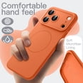 thumbnail image 4 of JETech Magnetic Silicone Case for iPhone 17 Pro Max, Compatible with MagSafe, Silky Touch (Orange), 4 of 7