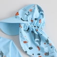 thumbnail image 5 of Ymyiu Toddler Boy Bathing Suit Boys Swim Shirt Toddler Baby Boys Cartoon Long Sleeve Quick Dry Sun Protection Beach Casual Swimsuit Baby Swimsuit 6-12 Months (Sky Blue,6-12 Months), 5 of 6