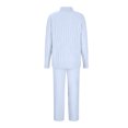 thumbnail image 4 of Women's Casual 2 Piece Outfits Turtleneck Knitted Sweater Wide Leg Pants Set Light Blue Free Size, 4 of 6