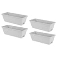 thumbnail image 3 of DOLITY 4 Pieces Flower Window Box Vegetable Planters with Trays for Windowsill Yard light grey, 3 of 9